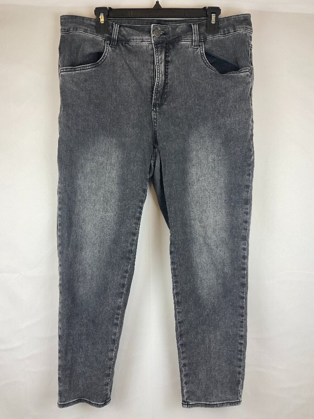 Universal Standard Jeans 14 Muted Black-Gray Straight Leg Stretch